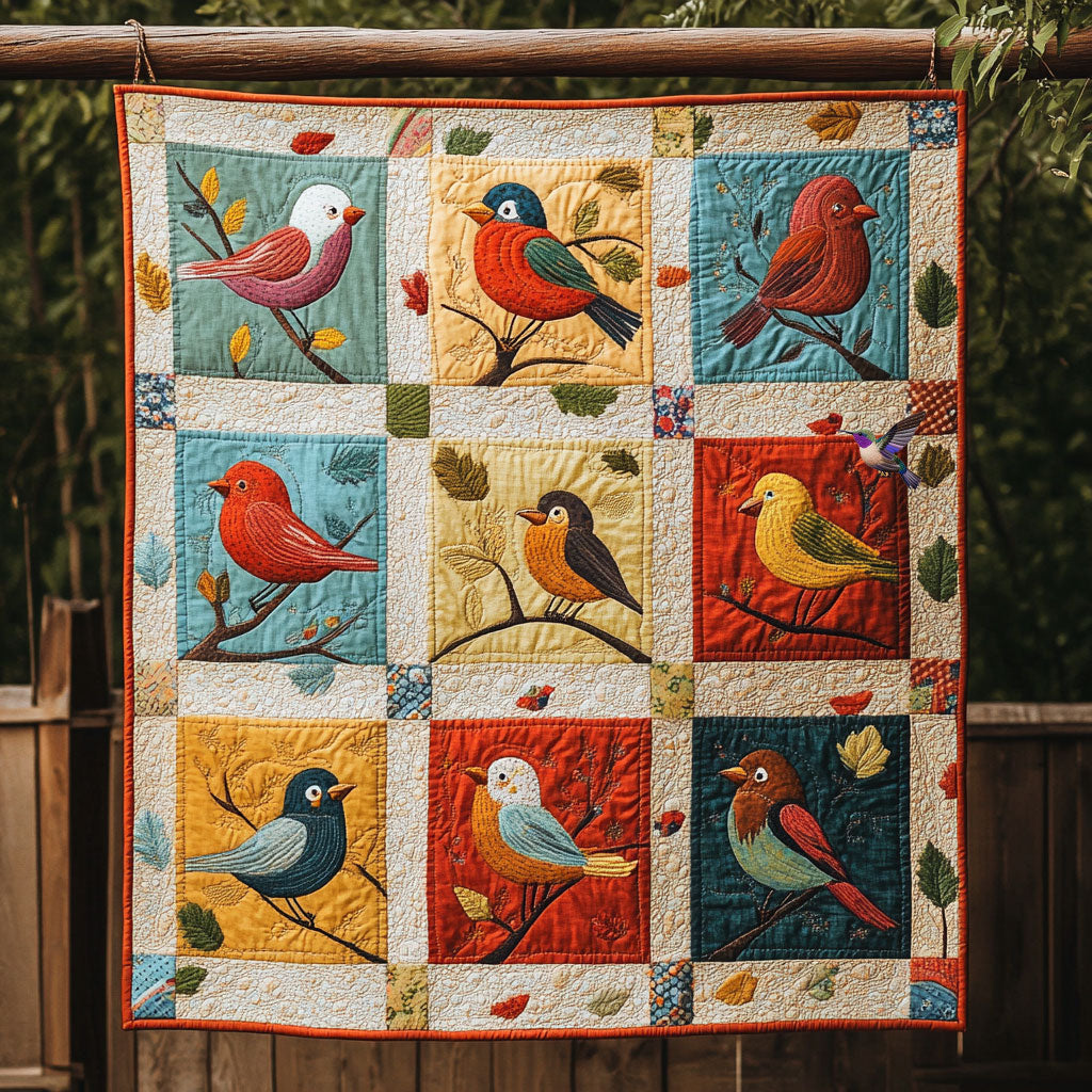 Colorful Bird WJ0810012CL Quilt