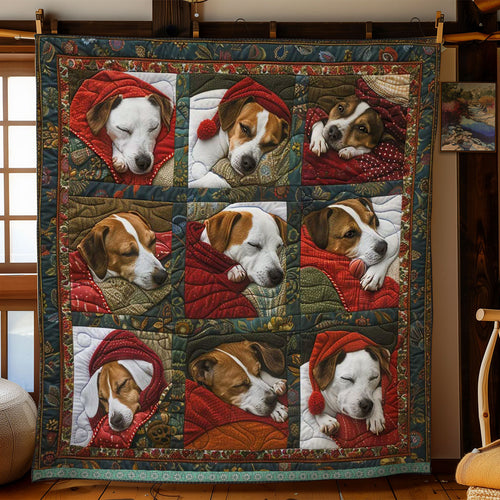 Jack Russell Sleeping WN1209022CL Quilt