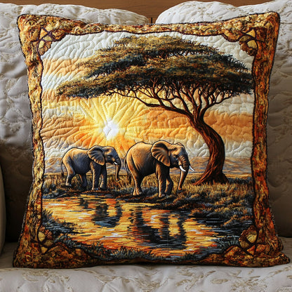 African Elephant Family WT1403021CL Quilt Pillow Case
