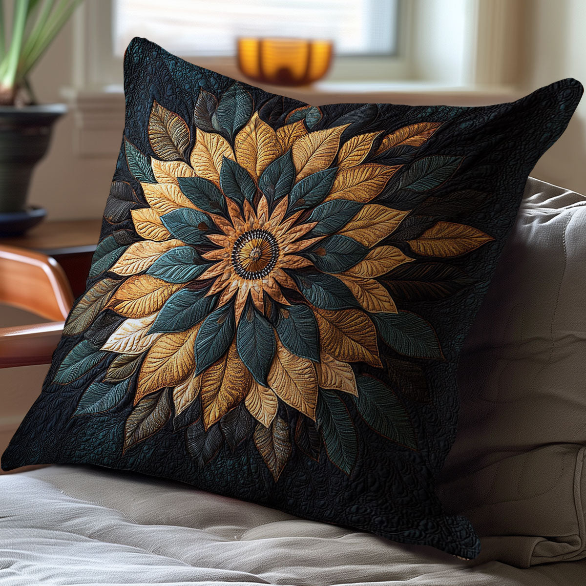 Native American Flower WJ3010036CL Quilt Pillow Case