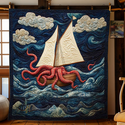 The Sailboat And The Kraken WN1712042CL Quilt