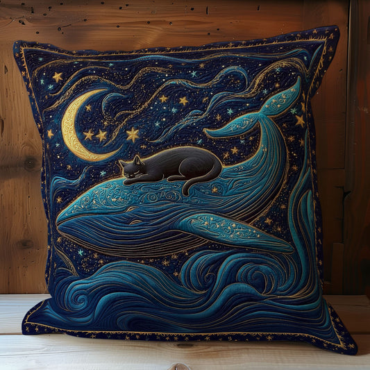 Whale And Cat WY2701064CL Quilt Pillow Case