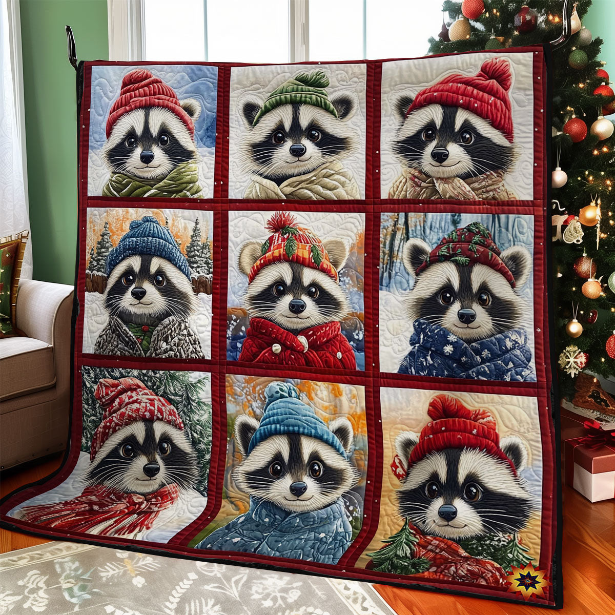 Winter Of Raccoon WY2711032CL Quilt