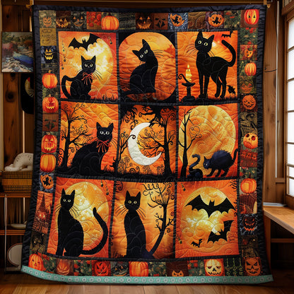 Pumpkin Cat Halloween WN1309064CL Quilt