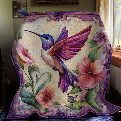 Purple Hummingbird WY2011046CL Quilt