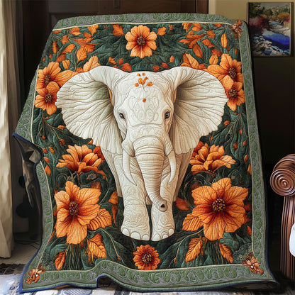 Elephant In Flower Forest WY0202020CL Quilt