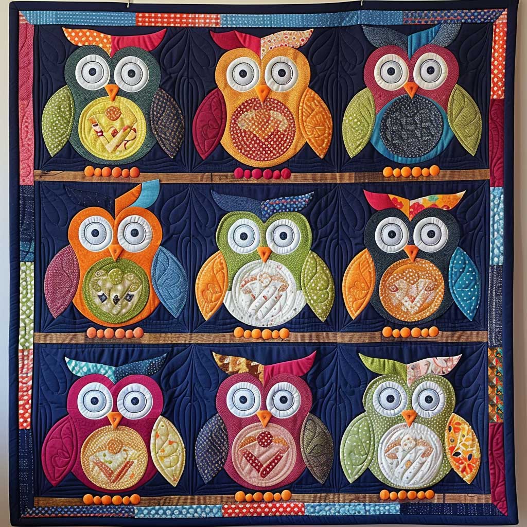 Colorful Owl WJ0410006CL Quilt