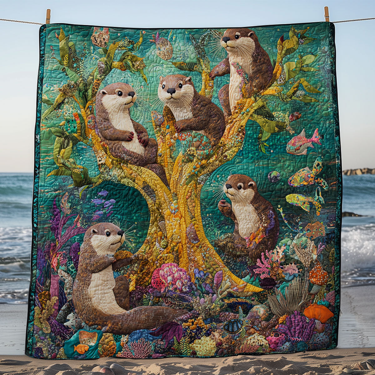 Sea Otter Ocean Life WY1211041CL  Quilt