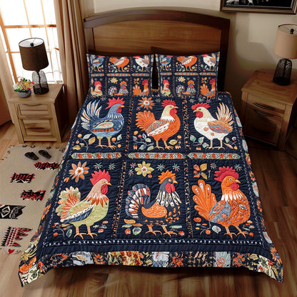 Folk Charm Chicken WJ2612030CL Duvet Cover Set