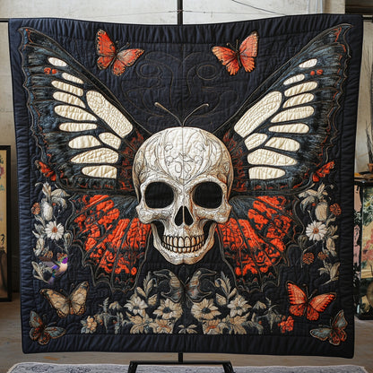 Butterfly Skull WU1211011CL Quilt