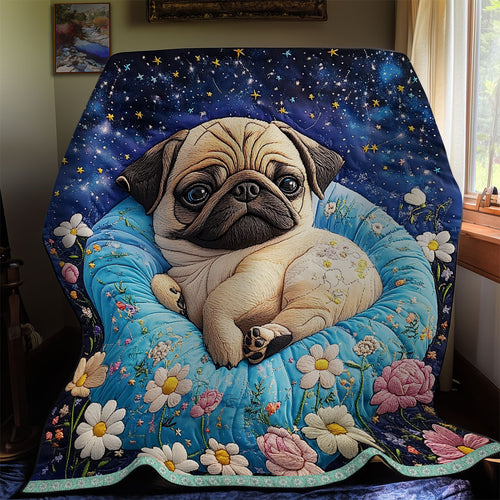 Relaxing Pug WX1311035CL Quilt