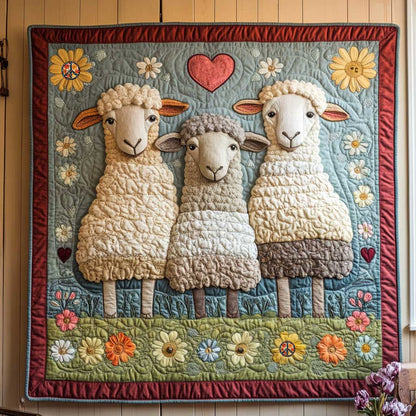 Vintage Sheep Family WJ0410023CL Quilt