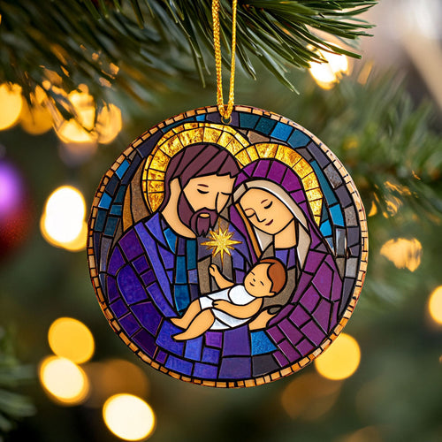 Christian Nativity Joy WN1610035CL Christmas Ornament
