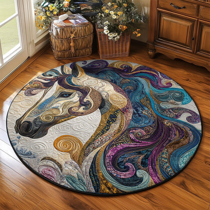 Artistic Horse WJ1903050CL Quilted Round Mat