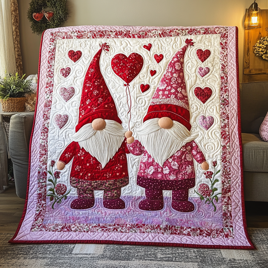 Valentine's Gnome Bliss YR1401014CL Quilt