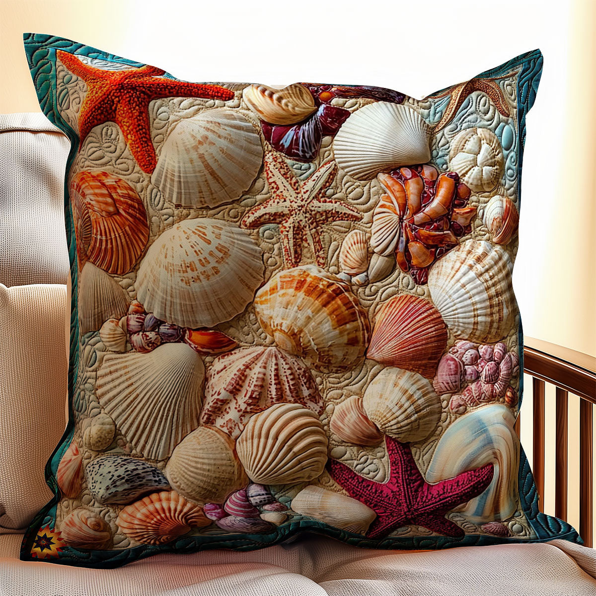 Starfish And Sea Shell WY0412093CL Quilt Pillow Case