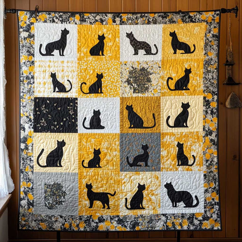 Patchwork Silhouette Cat WP1909012CL Quilt