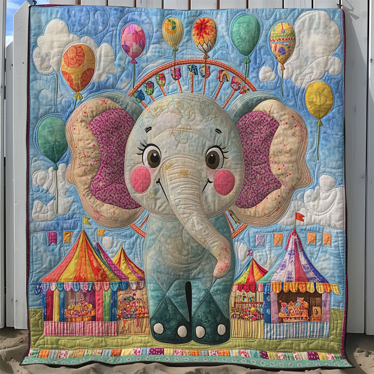 Adorable Elephant XB0703046CL Quilt