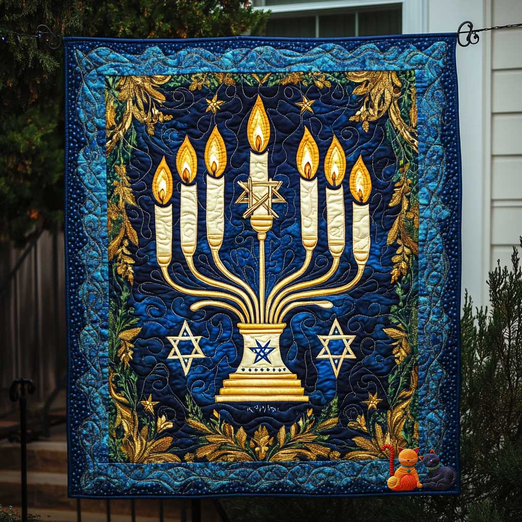 Hanukkah's Joyful Flames WN0910051CL Quilt