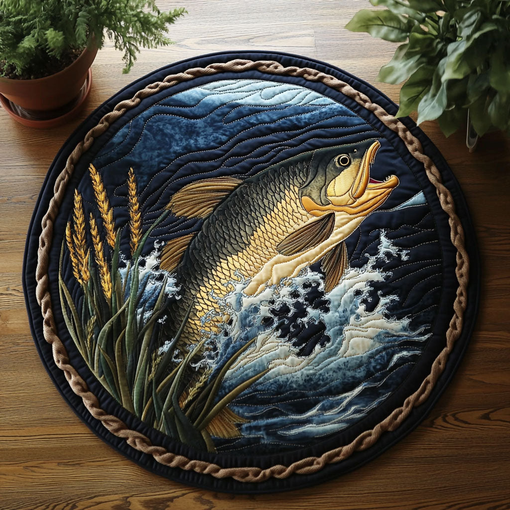 Power Fish CW2005284CL Quilted Round Mat