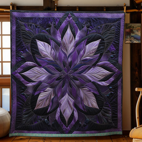 Midnight Purple Petals WN1309024CL Quilt