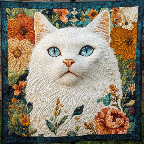 Majestic White Cat WG1601009CL Quilt