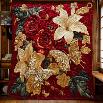 Gold Butterfly WY2811028CL Quilt
