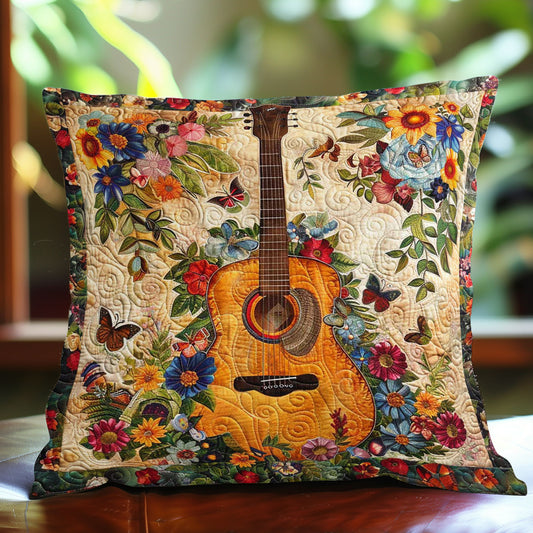 Flower Guitar WJ1109038CL Quilt Pillow Case