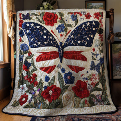 Patriotic Butterfly WN0712013CL Quilt