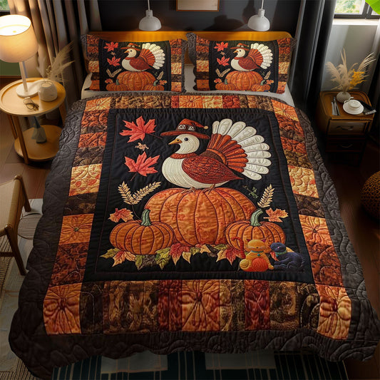 Turkey Among Maple Leaves WN1010159CL Duvet Cover Set