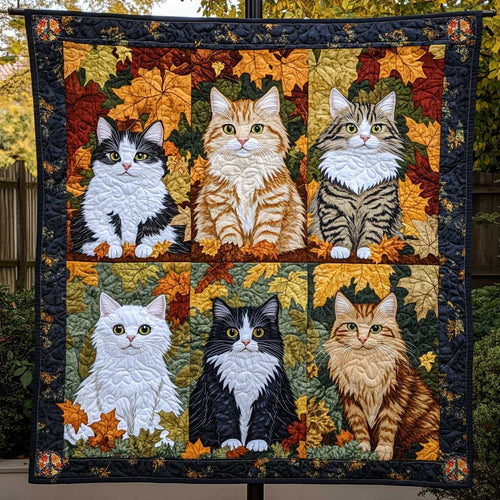 Autumn Lady Cats WP0110002CL Quilt
