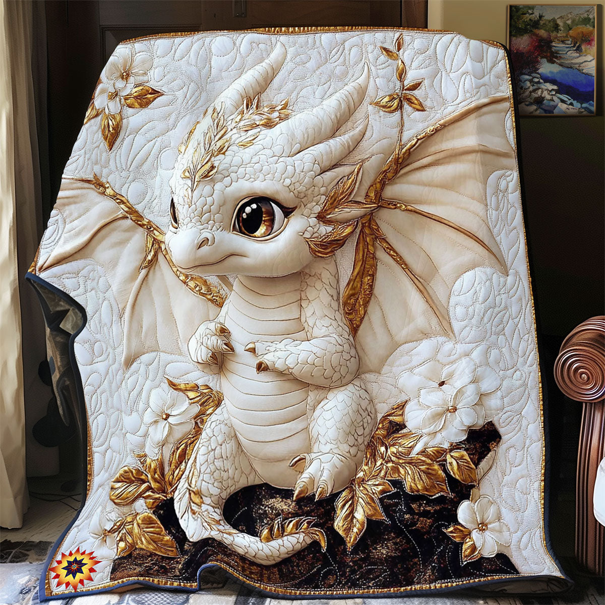 Baby White Dragon WY2611004CL Quilt