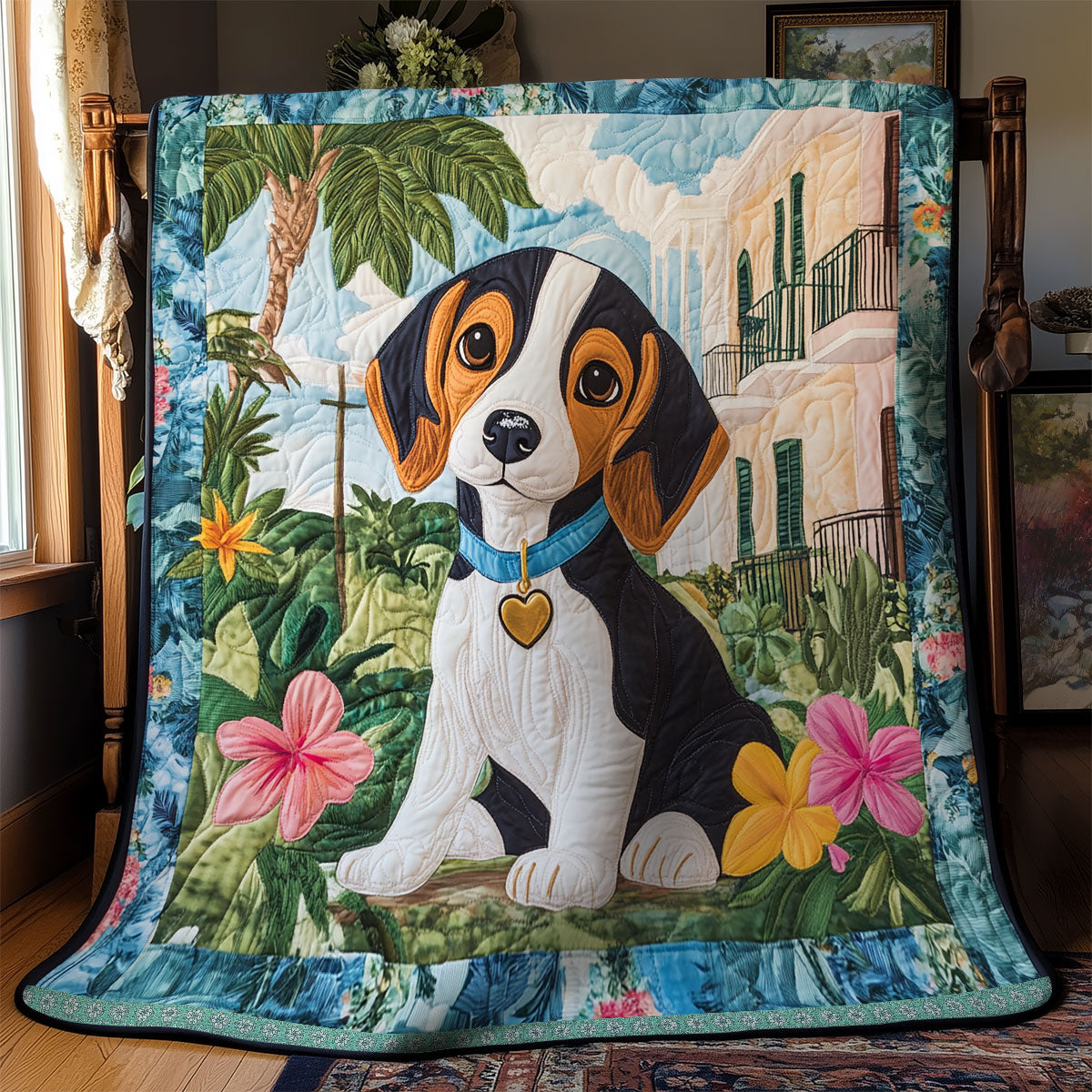 Adorable Beagle WX1312001CL Quilt