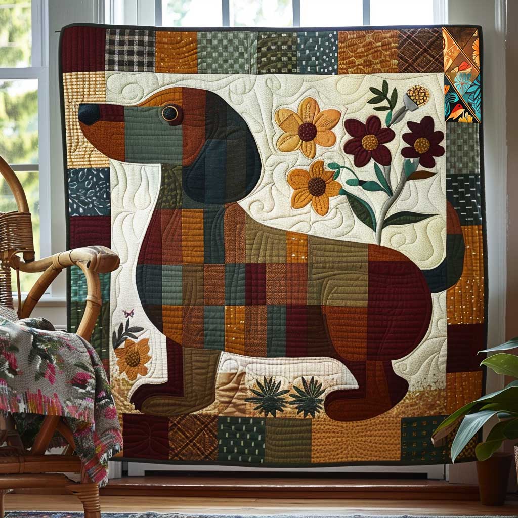 Gentle Dachshund WN1510023CL Quilt