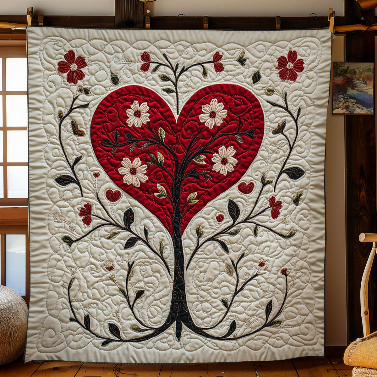 Heart Valentine Tree WY1502011CL Quilt