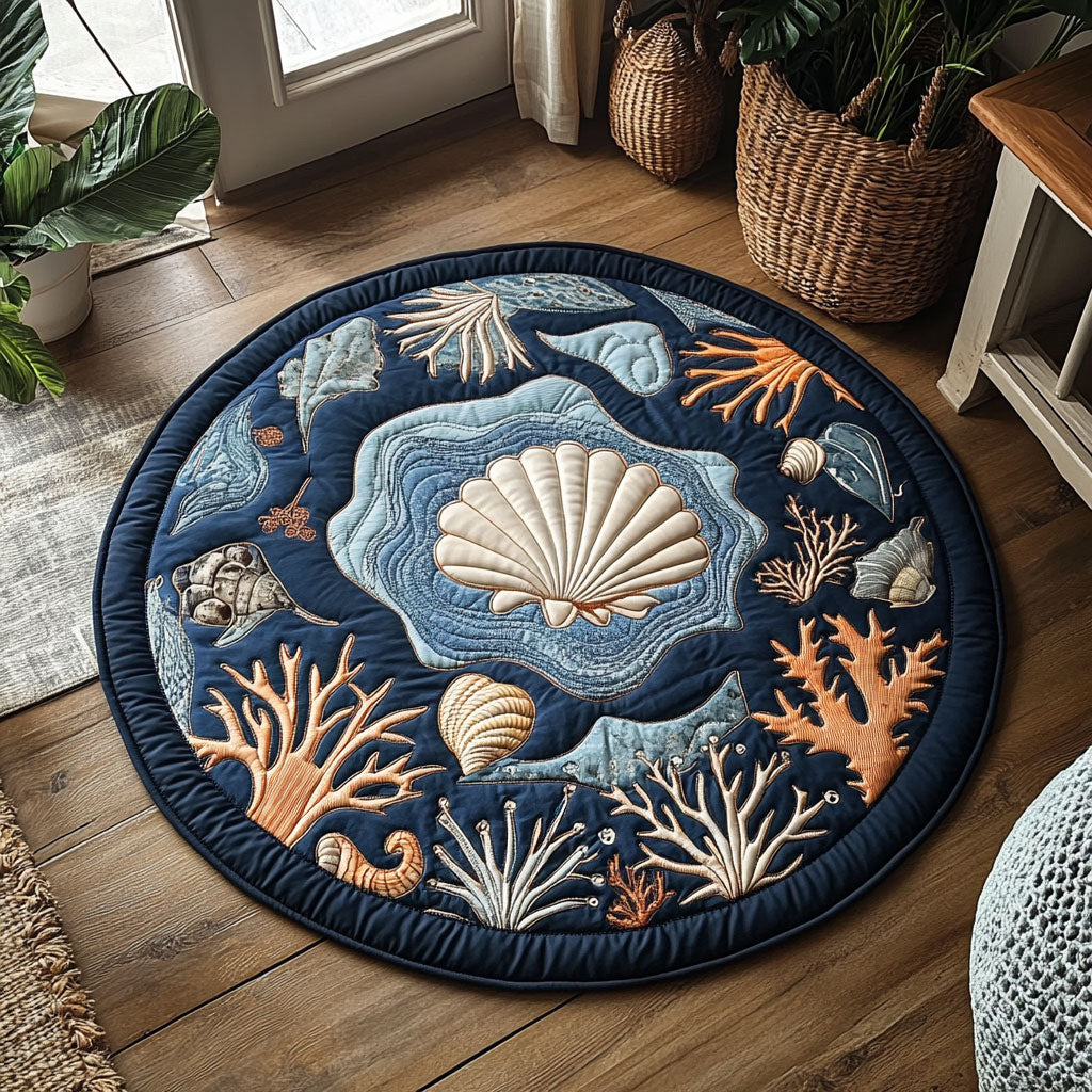Shell Circle CP1508052CL Quilted Round Mat – Cozzyhomes