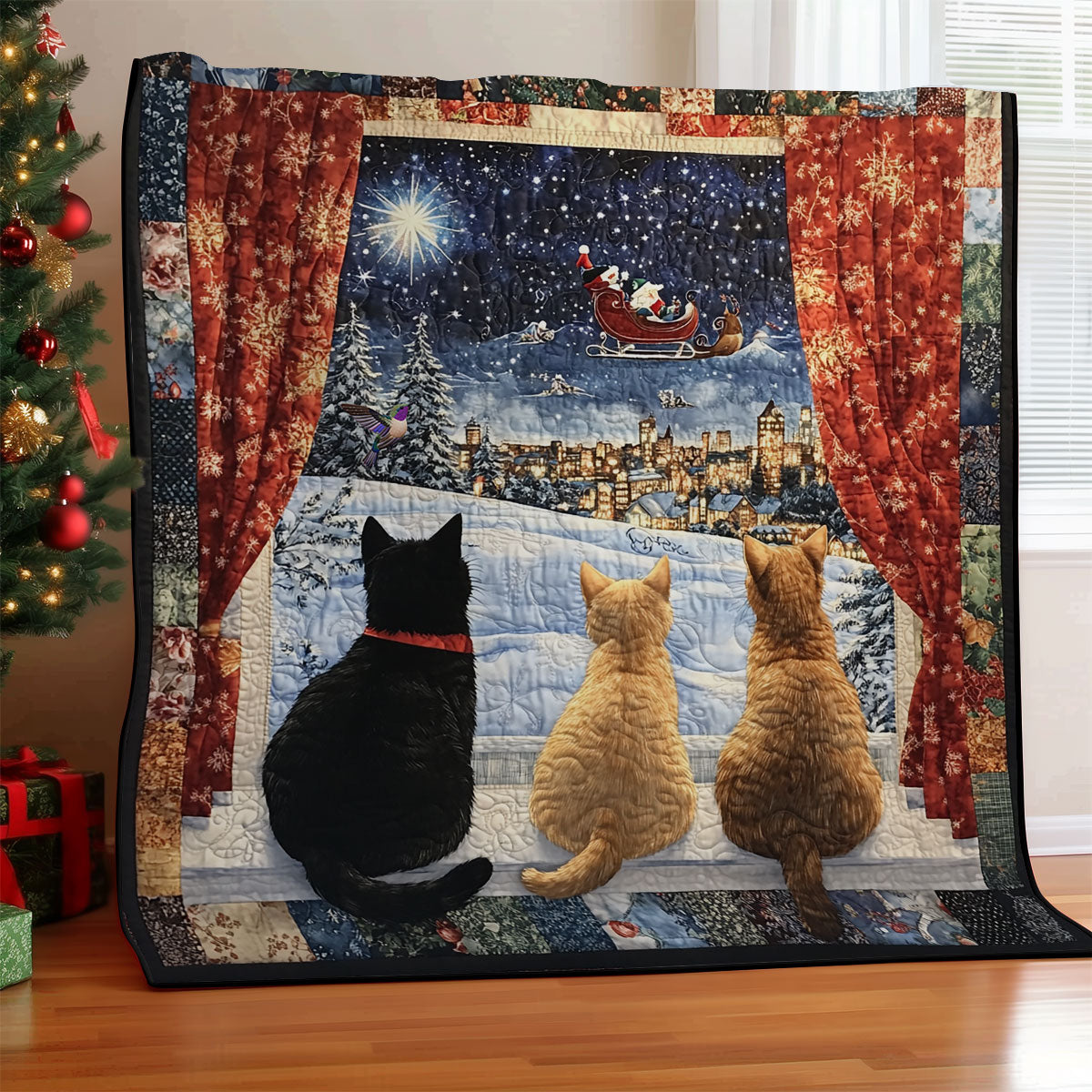 Cat By The Window WY1810010CL Quilt