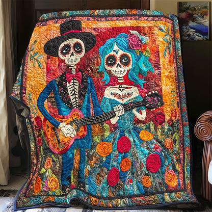 Mexican Couple Skull WX1001030CL Quilt