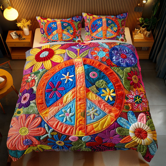Trippy Hippie Sign WJ2009033CL Duvet Cover Set