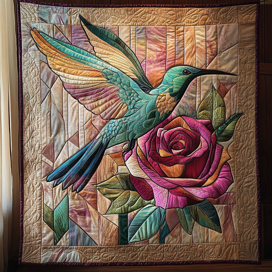 Hummingbird Rose CW2306025CL Quilt