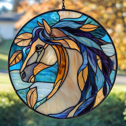 Horse Blue WT0703020CL Suncatcher