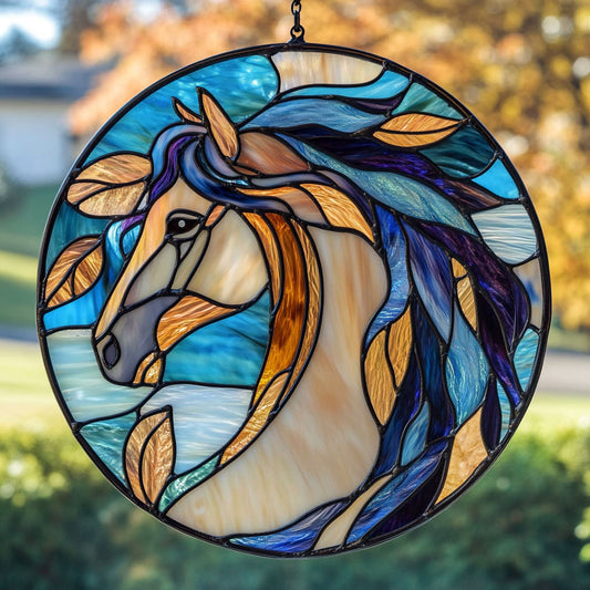 Horse Blue WT0703020CL Suncatcher