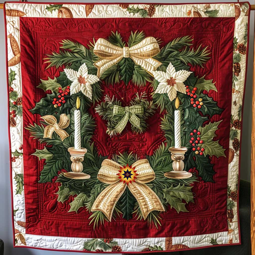 Christmas Wreath Candle WP3010024CL Quilt