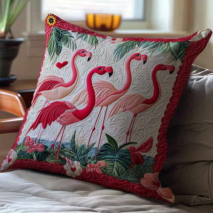 Flamingo Family WY1412006CL Quilt Pillow Case