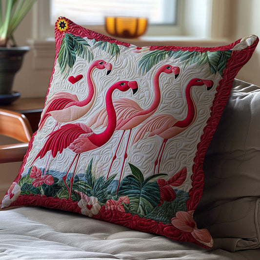 Flamingo Family WY1412006CL Quilt Pillow Case