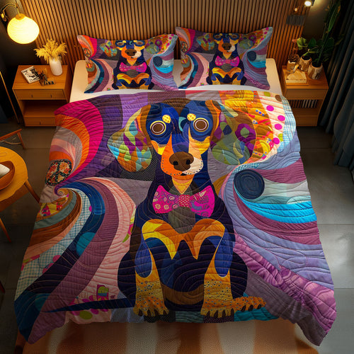 Dachshund Color Burst WN2110083CL Duvet Cover Set
