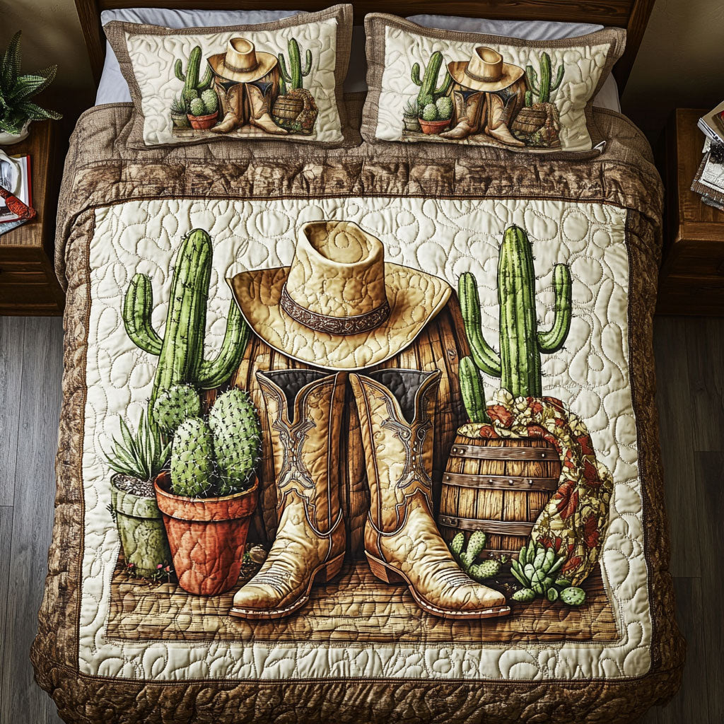 Vintage Cowboy And Cactus WY2201046CL Duvet Cover Set