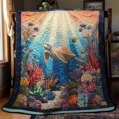 Sea Turtle Coral WT2402021CL Quilt
