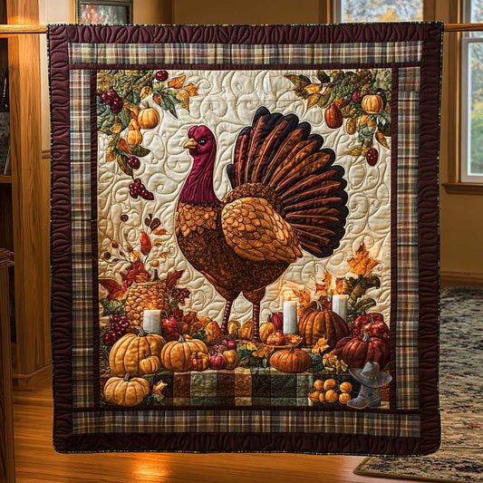 Turkey And Pumpkins WN2011048CL Quilt