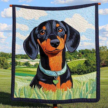 Dachshund Happy WT0710006CL Quilt